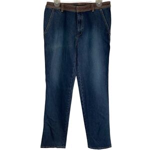 Company Ellen Tracy Indigo Straight-Leg Jeans Size 10 Vintage 80's Style boho